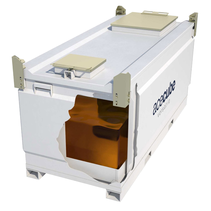 AceCube 3 Tier Component Design AceCube fuel storage tank with removable inner tank for easy maintenance and environmental inspection