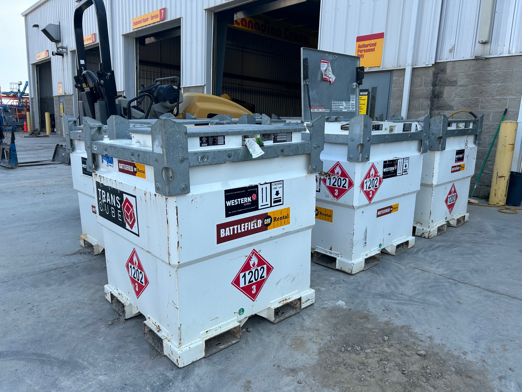 Fuel Tanks AceCube Versatile Tanks in shop setting, ready for deployment in direct fuelling, emergency backup, or standby fuel applications